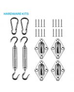 Heavy Duty Shade Sail Hardware Kit for Square and Rectangle Sun Shade Sail Installation - 6 Inch