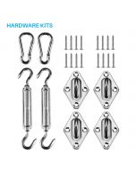 Heavy Duty Shade Sail Hardware Kit for Square and Rectangle Sun Shade Sail Installation - 8 Inch