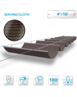 4' W x 16' L Brown Pergola Shade Cover for Deck Backyard Canopy Shade Awnings Retractable Slide Wire U Shape Replacement Shade Cover Come with Cable Hardware (3 Year Warranty)-Custom Sizes Available