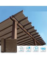 6'x25' Sunblock Shade Cloth Roll, Brown Sun Shade Fabric 90% UV Resistant Mesh Netting Cover for Outdoor, Backyard, Garden, Plant, Greenhouse, Barn(Customized)