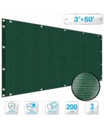 Deck Balcony Privacy Screen 3'x50' Green Outdoor Yard Pool Porch Fence Privacy Screen for Backyard Chain Link Fence with Zip Ties(Customized)