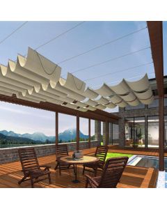 90%Shade Fabric Sunscreen Shade Panel with Grommets Pergola Cover Canopy,6*8FT 