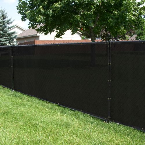 Free Zip Ties 8'x 50' Black Fence Screen Cover Windscreen Privacy Fabric Patio 