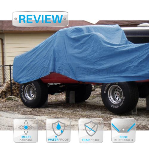 Blue Tarp Poly Tarpaulin Canopy Tent Shelter Car Boat Reinforced Resistant 5mil 