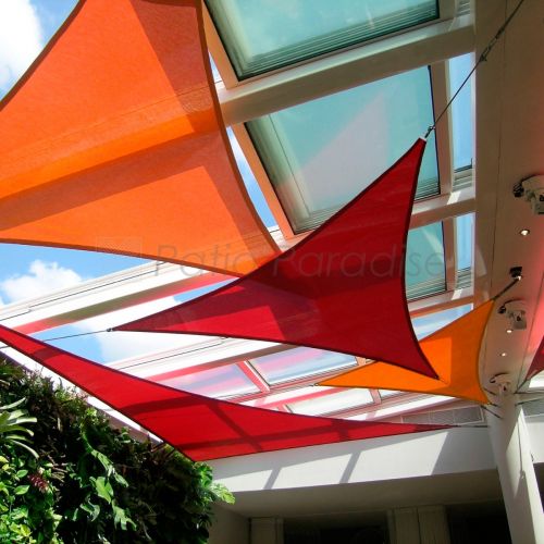 Sun Shade Sail Red Right Triangle Permeable Canopy Lawn Patio Garden 8-24 KIT 8 