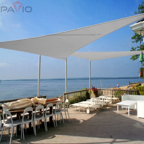 ECOOPTS Outdoor Gray Triangle Steel Wire Sun Shade Sail – UV Block Canopy Shelter For Patio, Yard, Or Garden