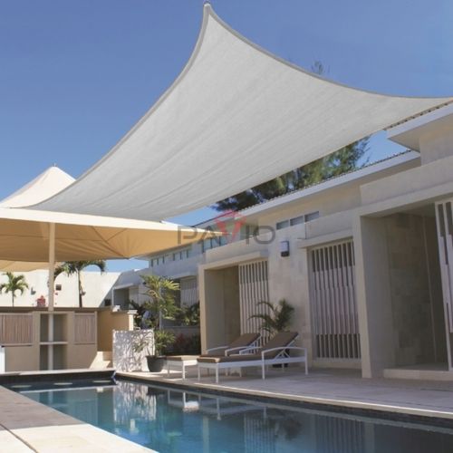 Light Gray Sun Shade Sail Rectangle Canopy 10 x 12