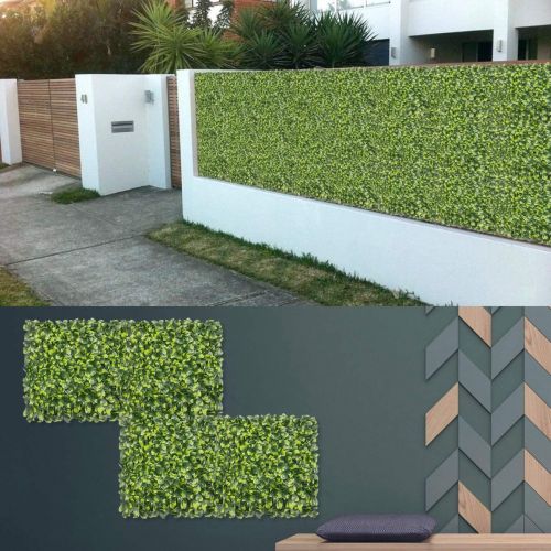 20"x20" Artificial Faux Ivy Leaf Privacy Fence Screen Ficus Decor Panels Hedge 