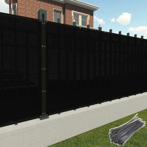 Black 4 x30 Fence Screen for Dogs Outdoor Privacy Screen 88 Blockage 3 Years Warranty