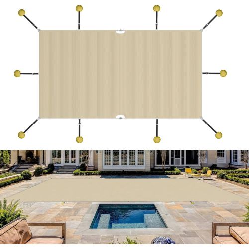 Custom PATIO Safety Winter Pool Cover, Mesh, Bolts Included