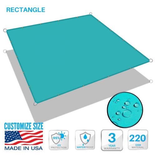 Customize Straight Edge Waterproof Sun Shade Sail UV Blocker Patio Pool Cover 4' 